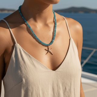 Flow, Renewal & Ocean Energy Starfish Apatite Necklace - Georgina Nicol