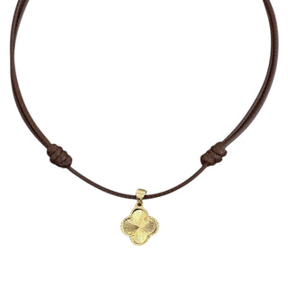 Four Leaf Clover Cord Necklace - Georgina Nicol
