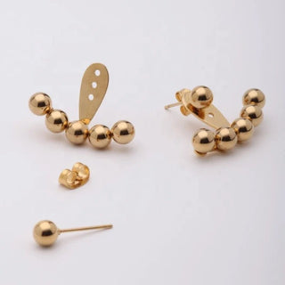 Gold Ball Earrings - Georgina Nicol
