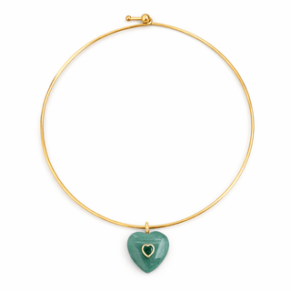 Green Aventurine Heart Choker - Georgina Nicol