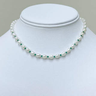 Green Beaded Pearl Necklace - Georgina Nicol
