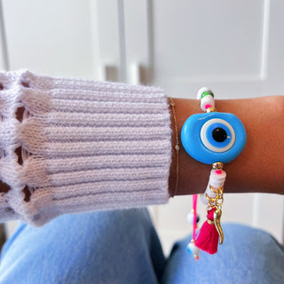 Guardian Eye & Fortune Amulet Bracelet – Summer Chic, Energy & Protection - Georgina Nicol