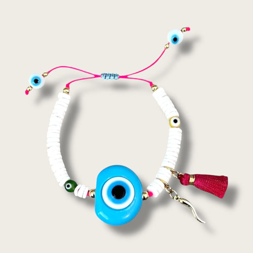 Guardian Eye & Fortune Amulet Bracelet – Summer Chic, Energy & Protection - Georgina Nicol