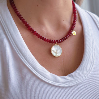 Guided by Divine Light — Holy Spirit Mother of Pearl Necklace - Georgina Nicol