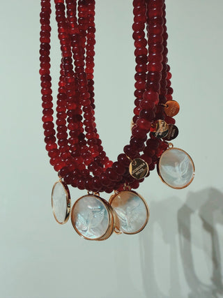 Guided by Divine Light — Holy Spirit Mother of Pearl Necklace - Georgina Nicol