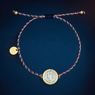 Guided by Faith and Strength — Two Tone Saint Benedict Bracelet - Georgina Nicol