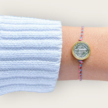 Load image into Gallery viewer, Guided by Faith and Strength — Two Tone Saint Benedict Bracelet - Georgina Nicol
