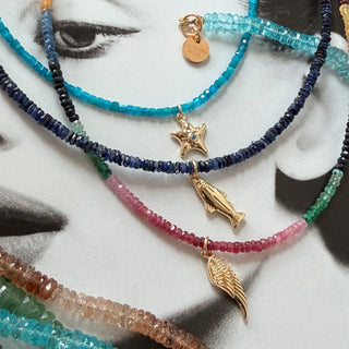Guided, Protected & Aligned Sapphire Wing Necklace - Georgina Nicol