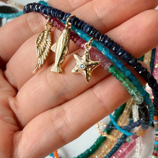 Guided, Protected & Aligned Sapphire Wing Necklace - Georgina Nicol