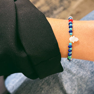 Hamsa Evil Eye Beaded Bracelet - Georgina Nicol