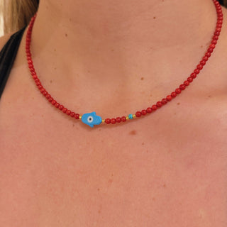Hamsa Protection Beaded Necklace - Georgina Nicol