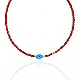 Hamsa Protection Beaded Necklace - Georgina Nicol