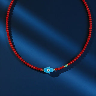 Hamsa Protection Beaded Necklace - Georgina Nicol