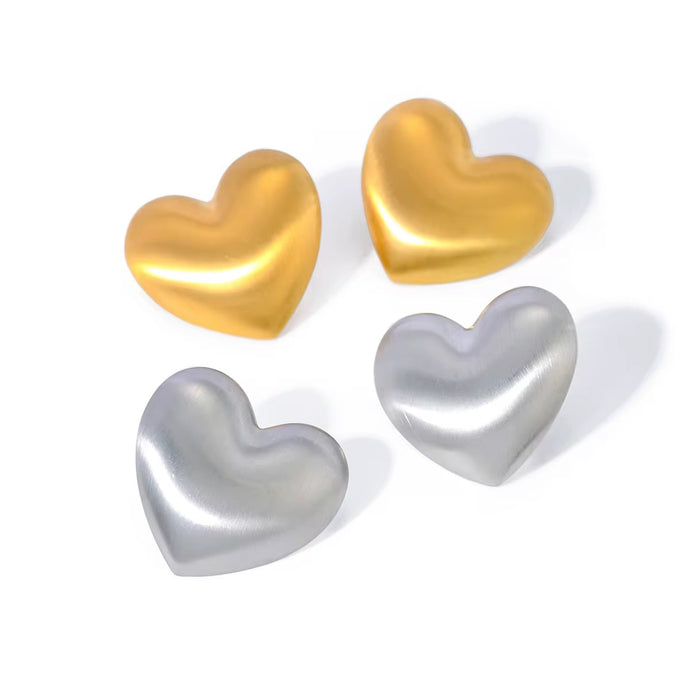 Heart Shaped Earrings in 18k gold plating, a timeless symbol of love