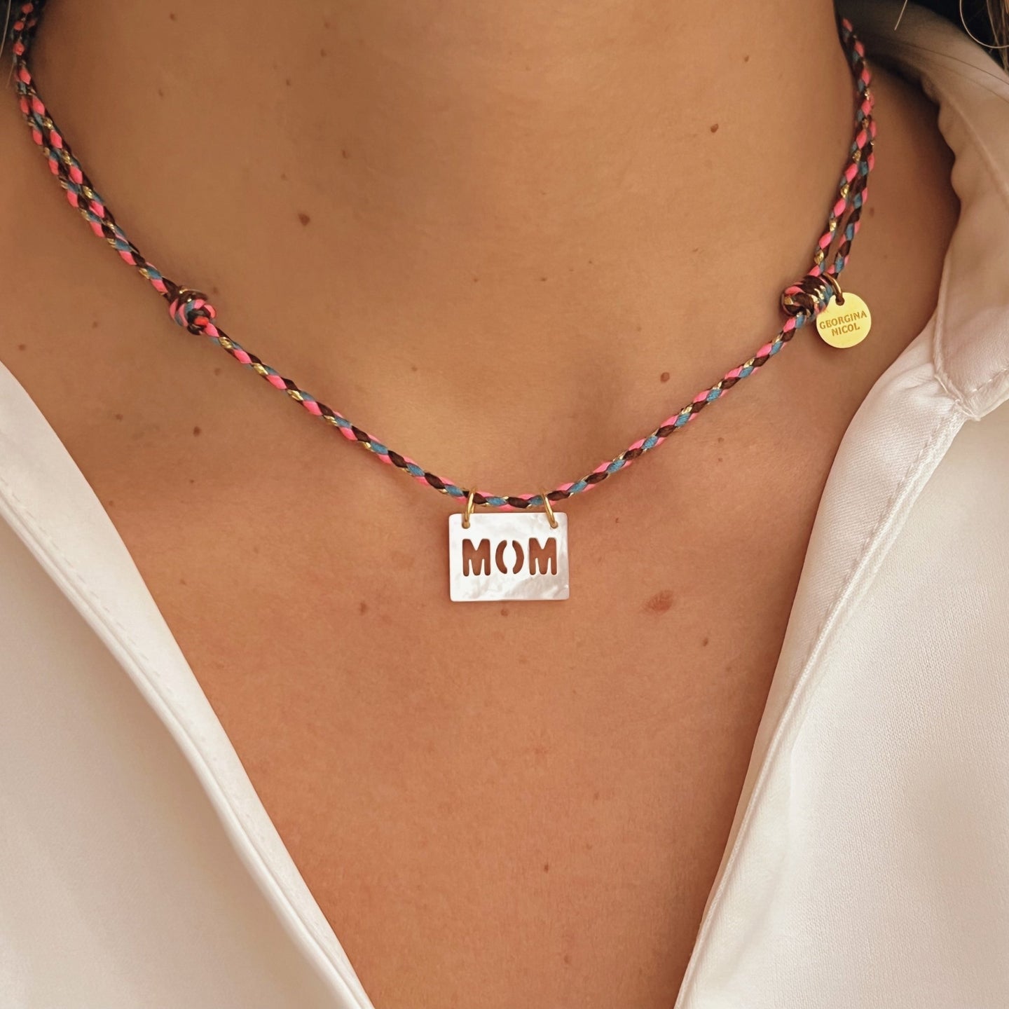 Her Name is Love – MOM Mother of Pearl Necklace - Georgina Nicol