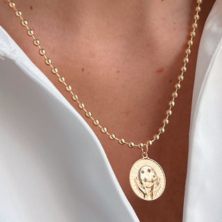 Hold the Universe Within – Gold Celestial Hands Necklace - Georgina Nicol