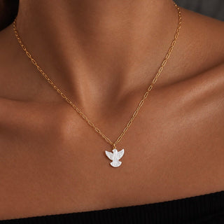 Holy Spirit Mother of Pearl Necklace - Georgina Nicol