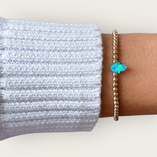 I Am Always Protected and Divinely Guided — Opal Hamsa Gold Bracelet - Georgina Nicol