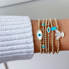 Load image into Gallery viewer, I Am Always Protected and Divinely Guided — Opal Hamsa Gold Bracelet - Georgina Nicol
