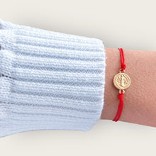 Load image into Gallery viewer, I Am Always Shielded — St. Benedict Red String Bracelet - Georgina Nicol

