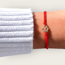 Load image into Gallery viewer, I Am Balanced, Protected, and Divinely Guided — Red String Bracelet with Star of David - Georgina Nicol
