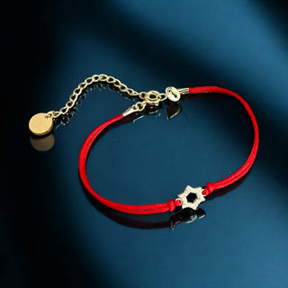 I Am Balanced, Protected, and Divinely Guided — Red String Bracelet with Star of David - Georgina Nicol