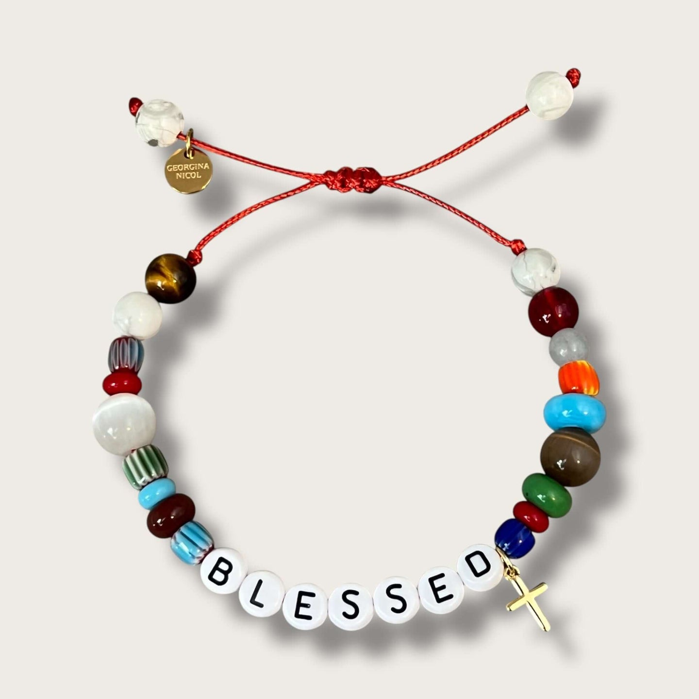 I Am Blessed in Every Way — Gemstone Red String Bracelet - Georgina Nicol