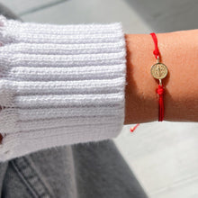 Load image into Gallery viewer, I Am Guided and Protected — St. Benedict Red String Bracelet - Georgina Nicol

