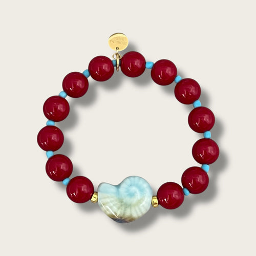 I Am Guided by the Ocean’s Wisdom – Glass Seashell Bracelet - Georgina Nicol