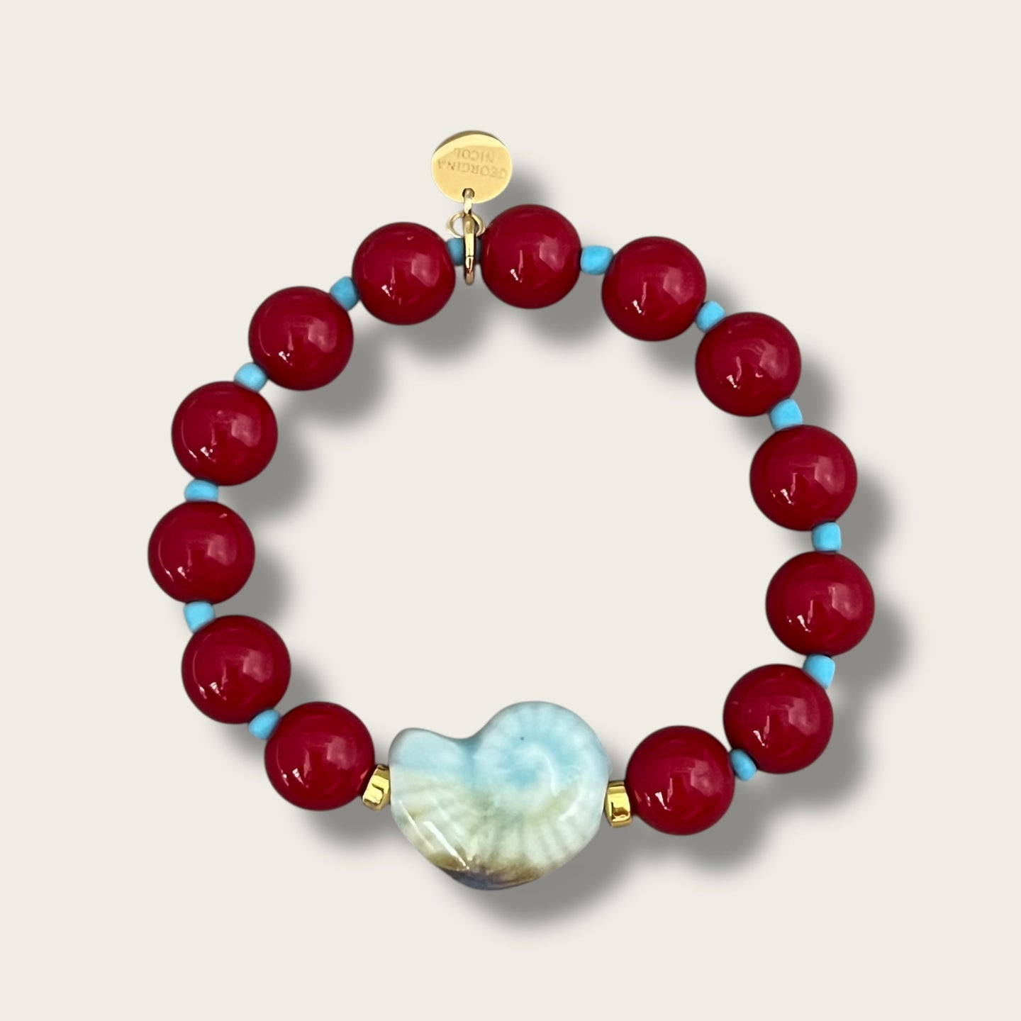 I Am Guided by the Ocean’s Wisdom – Glass Seashell Bracelet - Georgina Nicol