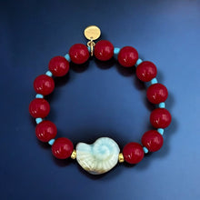Load image into Gallery viewer, I Am Guided by the Ocean’s Wisdom – Glass Seashell Bracelet - Georgina Nicol
