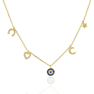 I Am Open to Blessings in All Forms — Five - Charm Necklace - Georgina Nicol