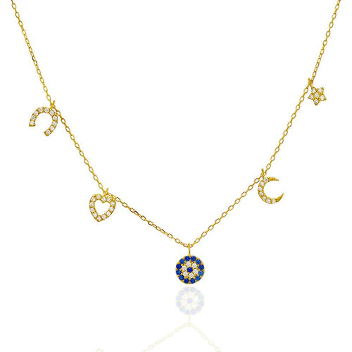 I Am Open to Blessings in All Forms — Five - Charm Necklace - Georgina Nicol