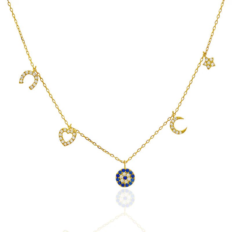 I Am Open to Blessings in All Forms — Five - Charm Necklace - Georgina Nicol