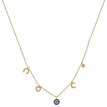 Load image into Gallery viewer, I Am Open to Blessings in All Forms — Five - Charm Necklace - Georgina Nicol
