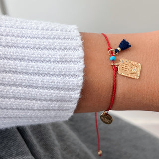 I Am Protected, Aligned, and Guided — Red Hamsa String Bracelet - Georgina Nicol