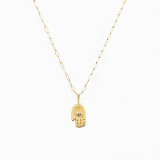 I Am Protected and Aligned — Hamsa Hand Necklace - Georgina Nicol