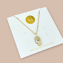 Load image into Gallery viewer, I Am Protected and Aligned — Hamsa Hand Necklace - Georgina Nicol

