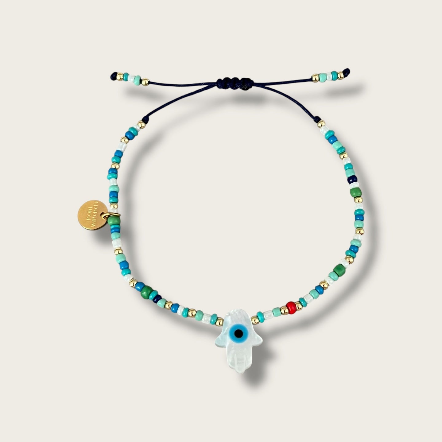 I Am Protected and Guided — Hamsa Hand Colorful Bracelet - Georgina Nicol