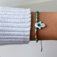 Load image into Gallery viewer, I Am Protected and Guided — Hamsa Hand Colorful Bracelet - Georgina Nicol
