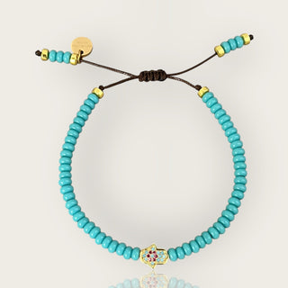 I Am Protected and Surrounded by Light — Hamsa Hand Beaded Bracelet - Georgina Nicol