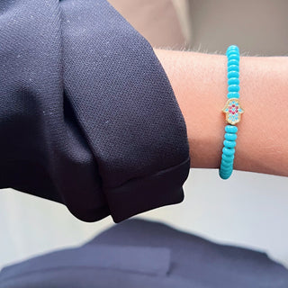 I Am Protected and Surrounded by Light — Hamsa Hand Beaded Bracelet - Georgina Nicol