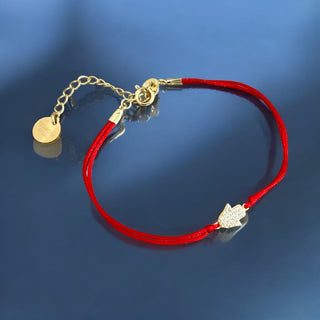 I Am Protected, Balanced, and Guided — Hamsa Red String Bracelet - Georgina Nicol