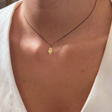 Load image into Gallery viewer, I Am Protected, Centered, and Surrounded by Good Energy — Brown Hamsa Necklace - Georgina Nicol
