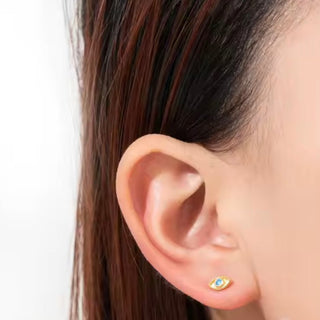 I Am Protected Everywhere I Go — CZ Evil Eye Earrings - Georgina Nicol