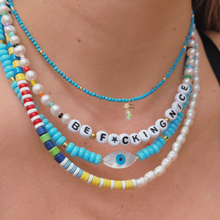 I Am Protected — Mother of Pearl Evil Eye Necklace - Georgina Nicol