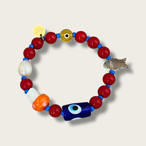 I Am Protected, Prosperous, and Full of Life — One - of - a - Kind Beaded Bracelet - Georgina Nicol