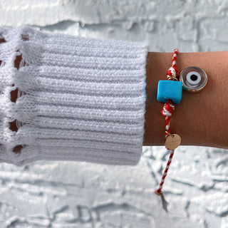 I Am Surrounded by Blessings — Nazar Red Cord Bracelet - Georgina Nicol