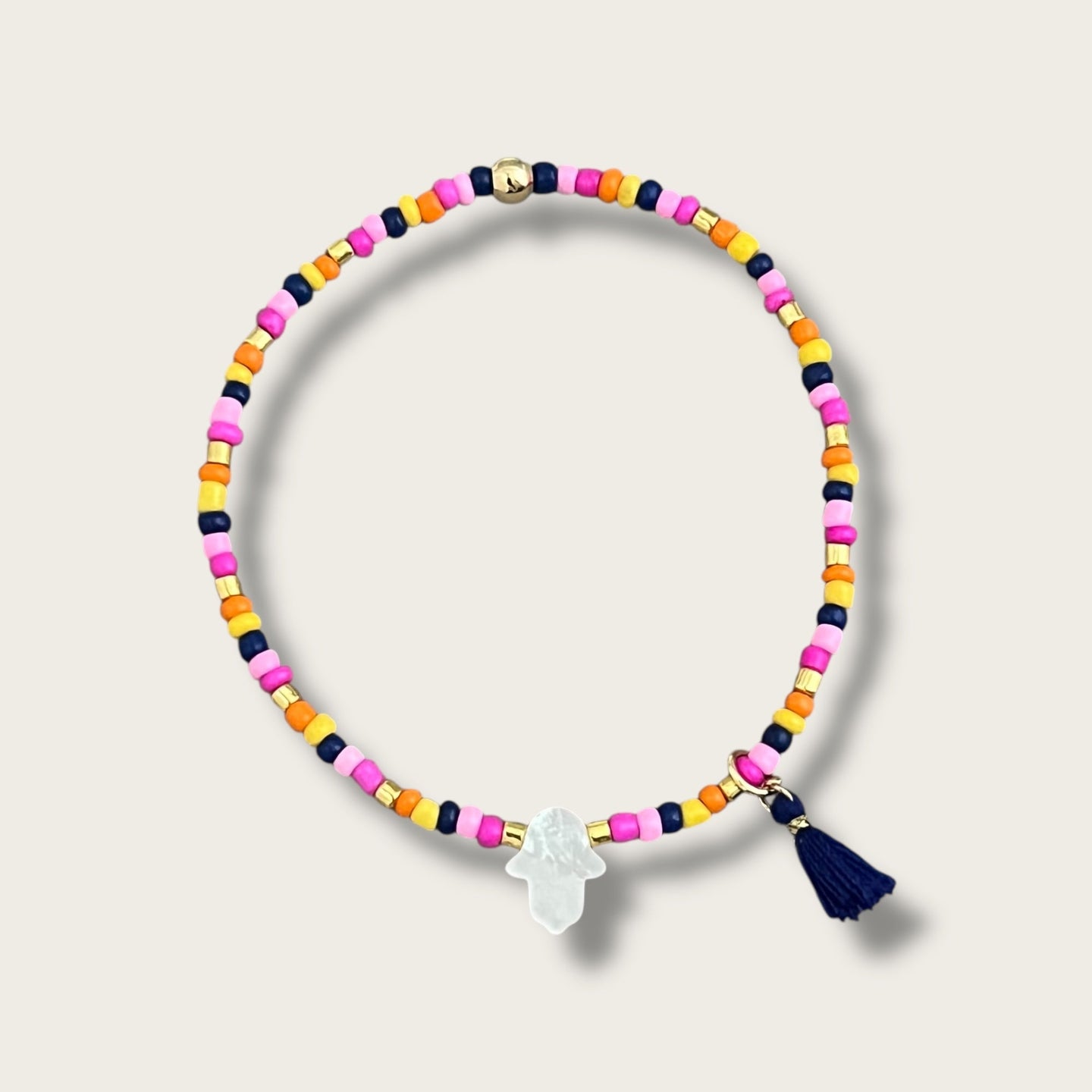I Am Surrounded by Good Fortune — Hamsa Hand Bracelet - Georgina Nicol