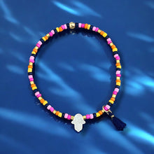 Load image into Gallery viewer, I Am Surrounded by Good Fortune — Hamsa Hand Bracelet - Georgina Nicol
